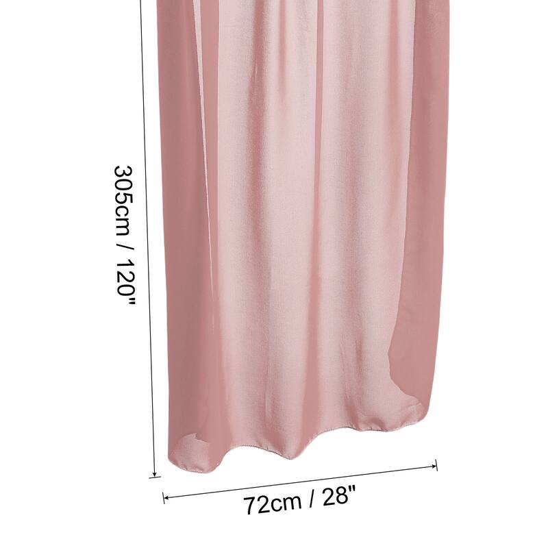 10Ft Chiffon Table Runner 28 x 120 Inch Rustic Gauze Tablecloth - 28 x 120 Inch - Dusty Rose
