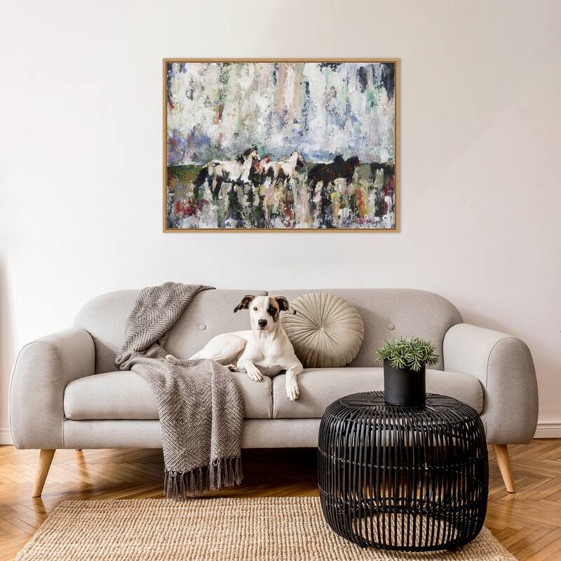 Running Wild by Matthys Moss (38 x 28 in.), Framed Canvas Wall Art Print