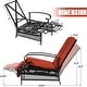 preview thumbnail 20 of 51, Outdoor Cushioned Chaise Lounge Adjustable Patio Reclining Lounge Chair, Recliner Lounge Chair & Bistro Table Set