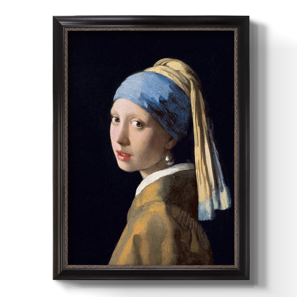 Girl with a Pearl Earring Premium Framed Canvas- Ready to Hang