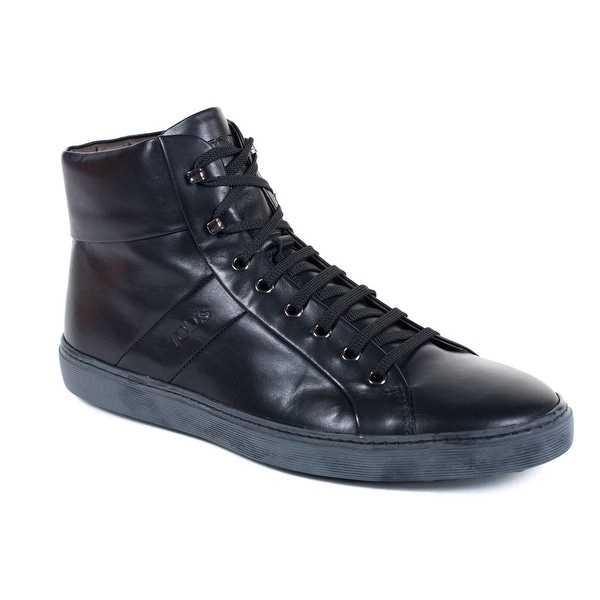 leather high top sneakers mens