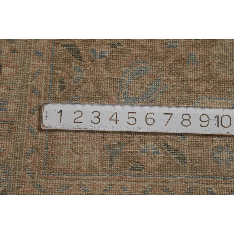 Traditional Mashad Persian Area Rug Hand-Knotted Wool Carpet - 9'7"x 12'3"