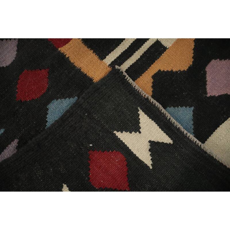 Hand Woven Oriental 100% Wool Carpet Southwestern Tribal Multi-Colored Kilim Area Rug - 10' 0'' X 8' 4''