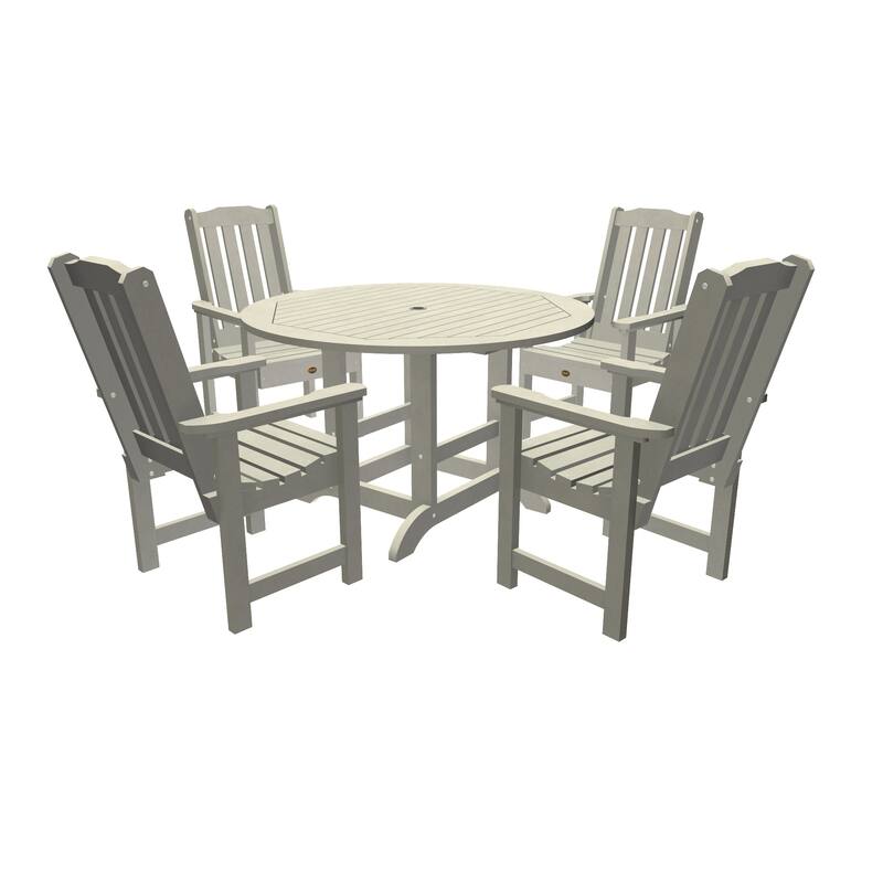 Highwood Commercial Springville Five-Piece Round Dining Set - Harbor Gray