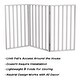 preview thumbnail 11 of 12, 3-Panel Tall Modern Indoor Foldable Dog Gate - 54x32-Inch Wood Freestanding Pet Fence