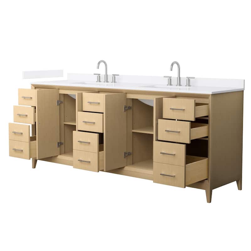 Wyndham Collection WCH7575-84D-QTZ-US3MXX Janna 84" Free Standing