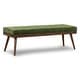 preview thumbnail 2 of 9, Poly & Bark Luca Fabric Bench - Tufted Seat with Solid Wood Legs