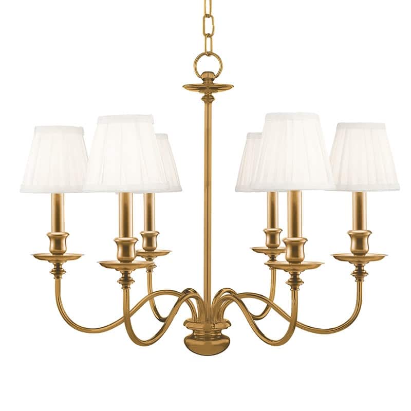 Hudson Valley Lighting Menlo Park 6 Light 25" Wide Chandelier - Aged Brass