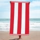 preview thumbnail 35 of 62, Cabana Stripe Oversized Cotton Beach Towel by Superior Red