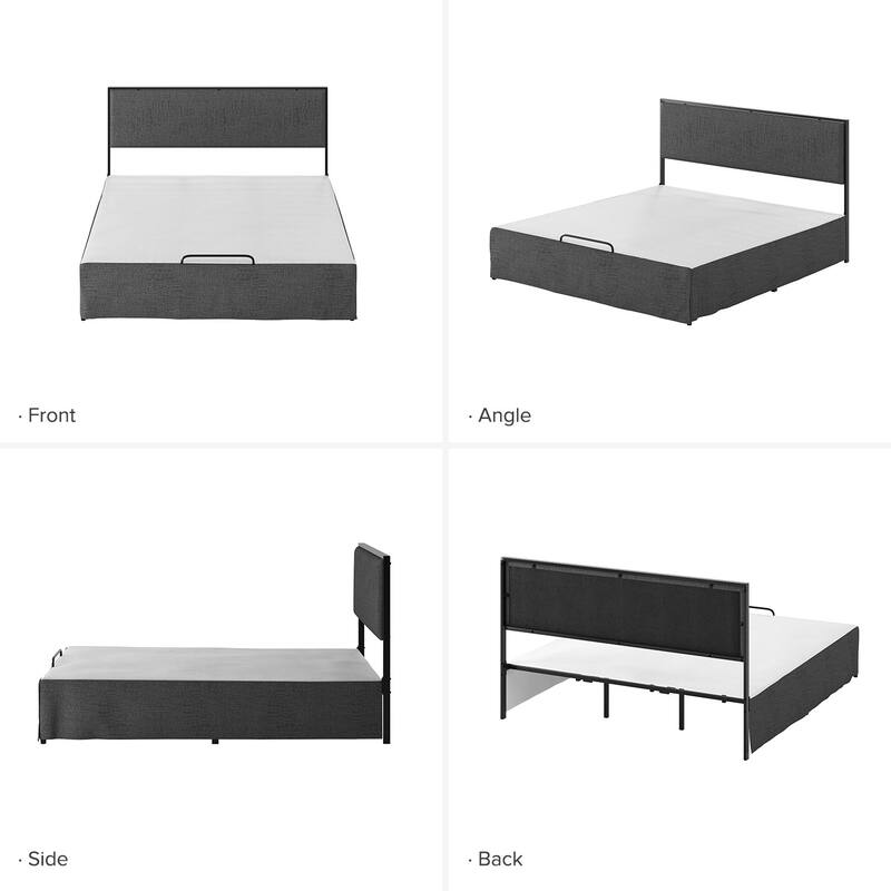 Oliver Modern Washable Slipcover Bed Upholstered Metal by HULALA HOME