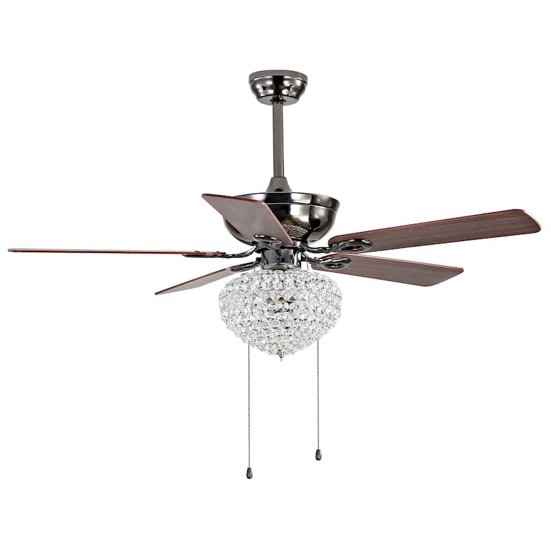 SAFAVIEH Lighting Ivanne 52-inch Led Ceiling Light Fan - 52" W x 52" L x 28"-33" H