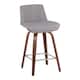 Option Light Grey Fabric/Walnut Wood/Chrome Metal