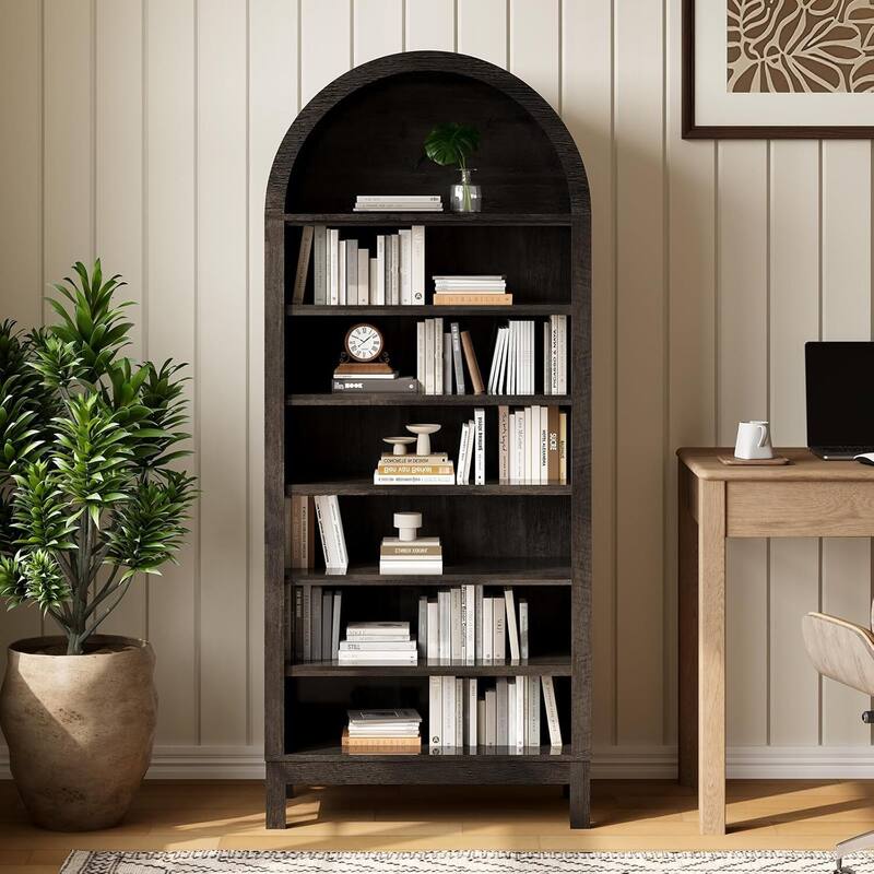 Multifunctional 7 Tier Tall Arched Shoe Storage Cabinet for Entryway, Hallway Living Room