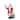 Glass Santa with Cardinal Bird Ornament (Set of 6) - 3" x 2.5" x 6.25" (L x W x H)