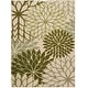 preview thumbnail 70 of 112, Nourison Aloha Floral Modern, Indoor/Outdoor Area Rug 3'6" x 5'6" - Ivory/Green