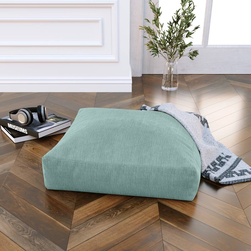 Jaxx Brio Microvelvet Floor Pillow, Meditation and Yoga Cushion - Caribbean