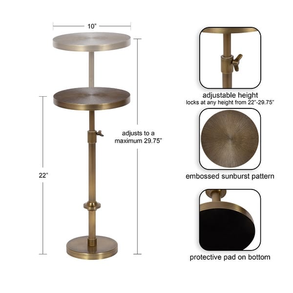 dimension image slide 0 of 4, Kate and Laurel Engles Metal Table and Plant Stand