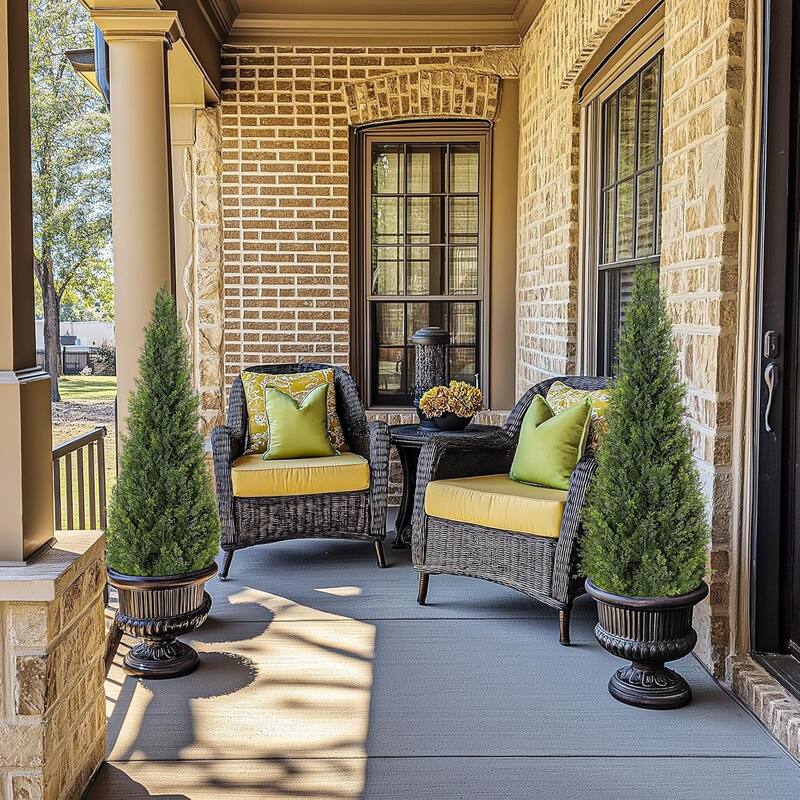 Artificial Cedar Topiary Trees for Home Decor