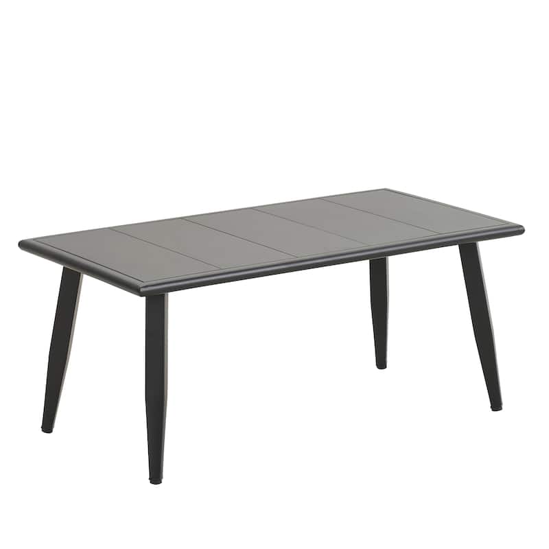 48" MDF Coffee Table with Dual-Tier Veneer & Staggered Shelf