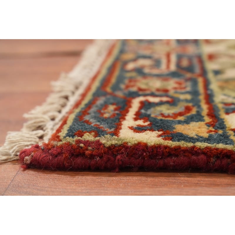 Hand Knotted Oriental 100% Wool Carpet Traditional Medallion Oranges & Rust Heriz (serapi) Area Rug - 3' 0'' X 2' 0''
