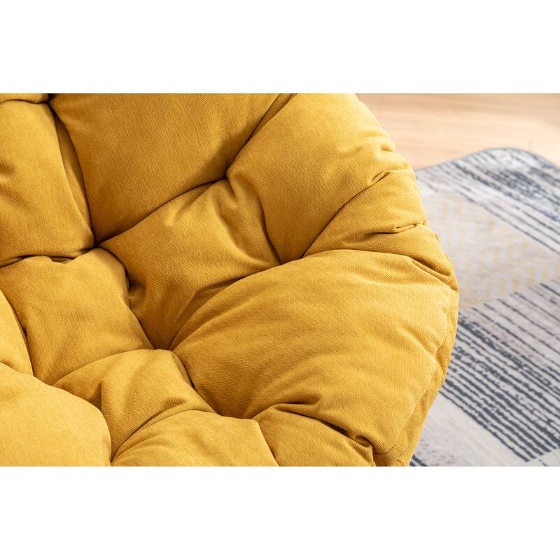 Oversized Swivel Accent Chair, 360-Degree Swivel Barrel Chair, Papasan Chair for Living Room and Bedroom Comfort