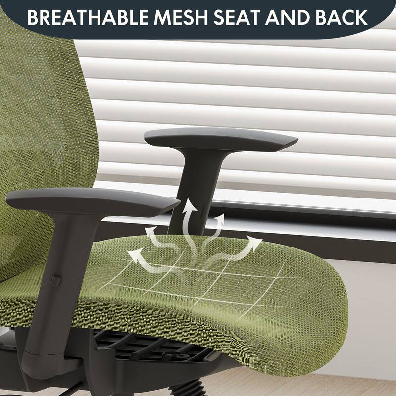 FlexiSpot Ergonomic Office Desk Chair 360° Swivel Height Adjustable Mesh Chair Adjustable Headrest, Lumbar Support, Armrest