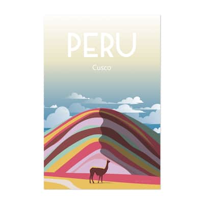 Peru Typography Animals Mountains Nature Travel Art Print/Poster - Bed ...