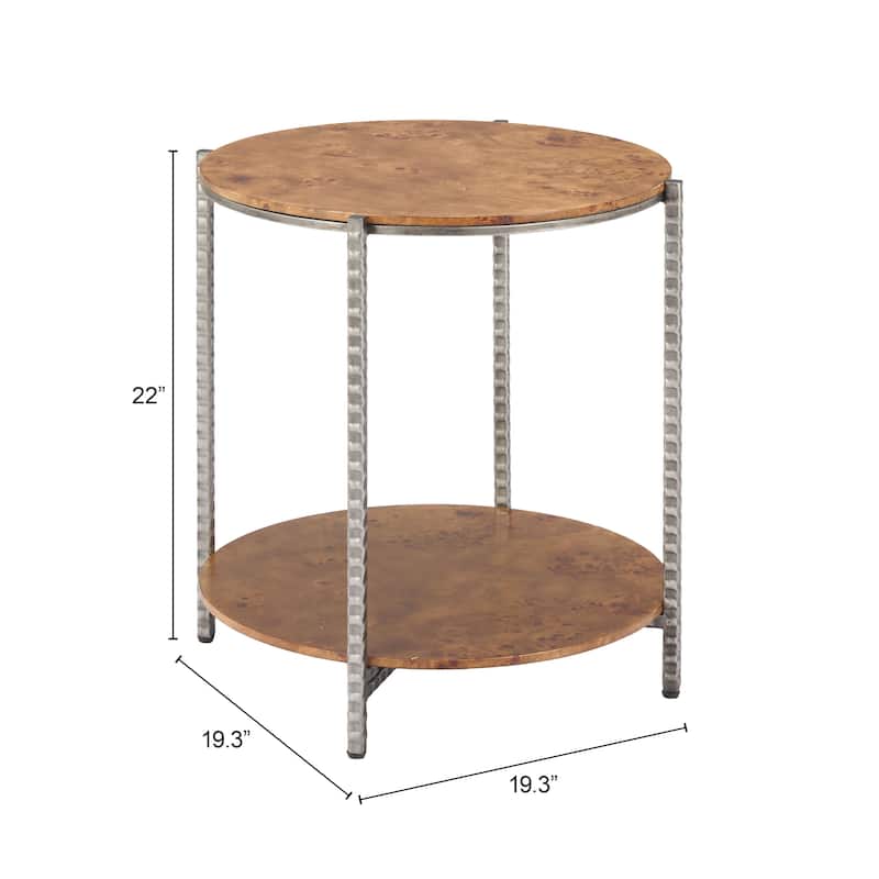 Adna Side Table Brown