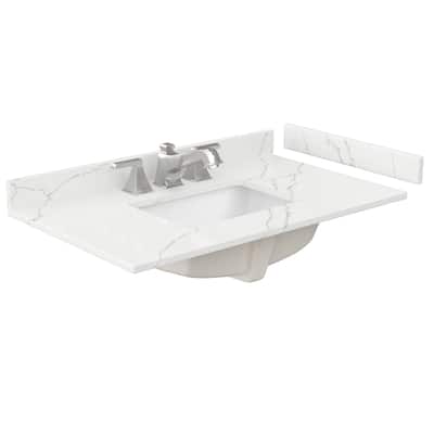 Wyndham Collection WCFQC336STOPUNS-Q 36" Quartz Vanity Top with