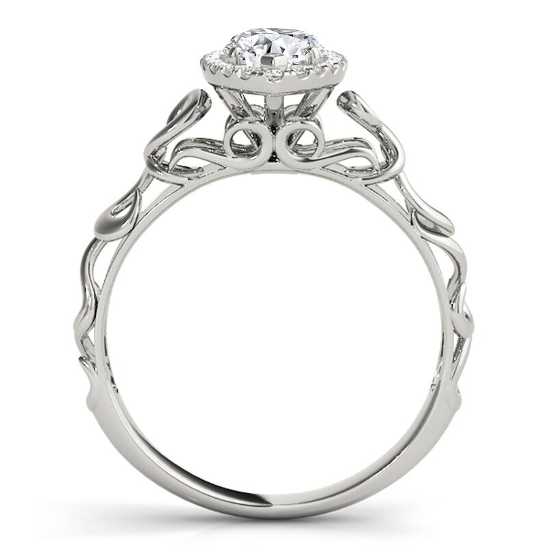 Auriya 14k White Gold Lab Grown Marquise Diamond Halo Engagement Ring 0.50 to 5.00 ct. tw. (F-G VS)