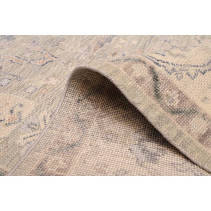 ECARPETGALLERY Hand-knotted Modern Oushak Sage Wool Rug - 9'0 x 12'0