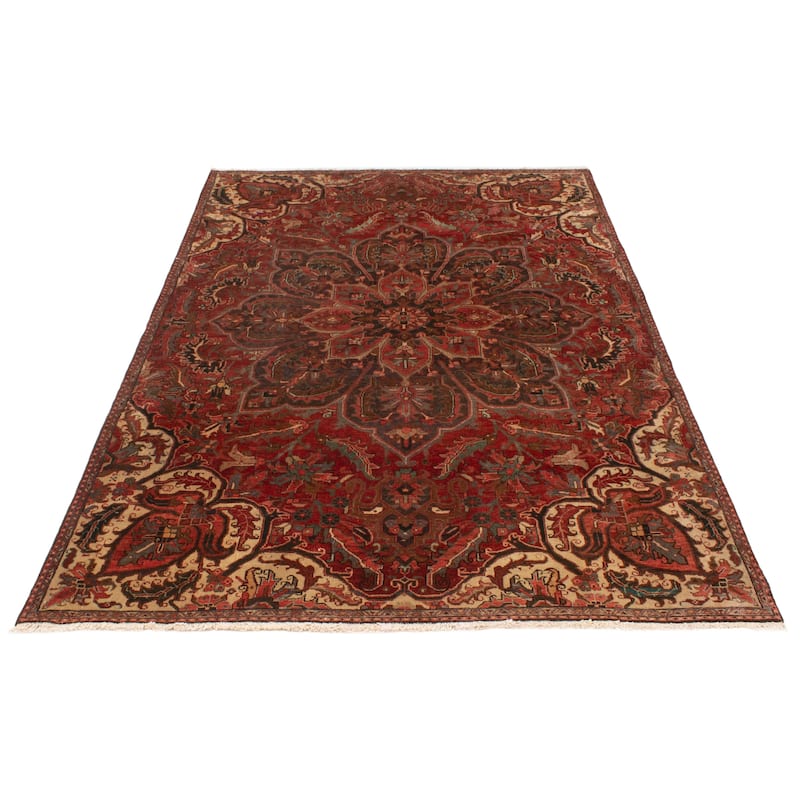 ECARPETGALLERY Hand-knotted Sarabi Red Wool Rug - 7'5 x 11'1