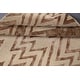 preview thumbnail 7 of 5, Brown Trellis Chevron Wool/ Silk Modern Oriental Area Rug Hand-tufted - 5'0" x 8'0"