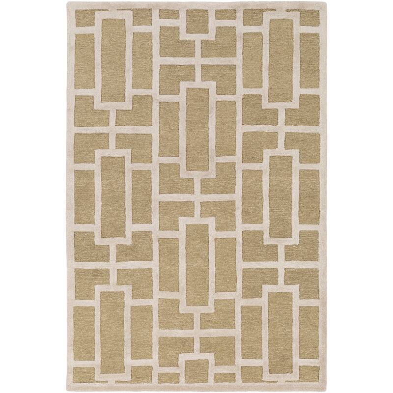 Hand-tufted Thaxted Geometric Wool Area Rug