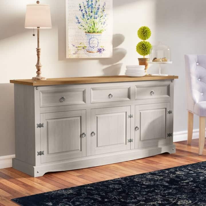 65" Wood Buffet Sideboard Farmhouse - Corona Collection | Furniture Dash