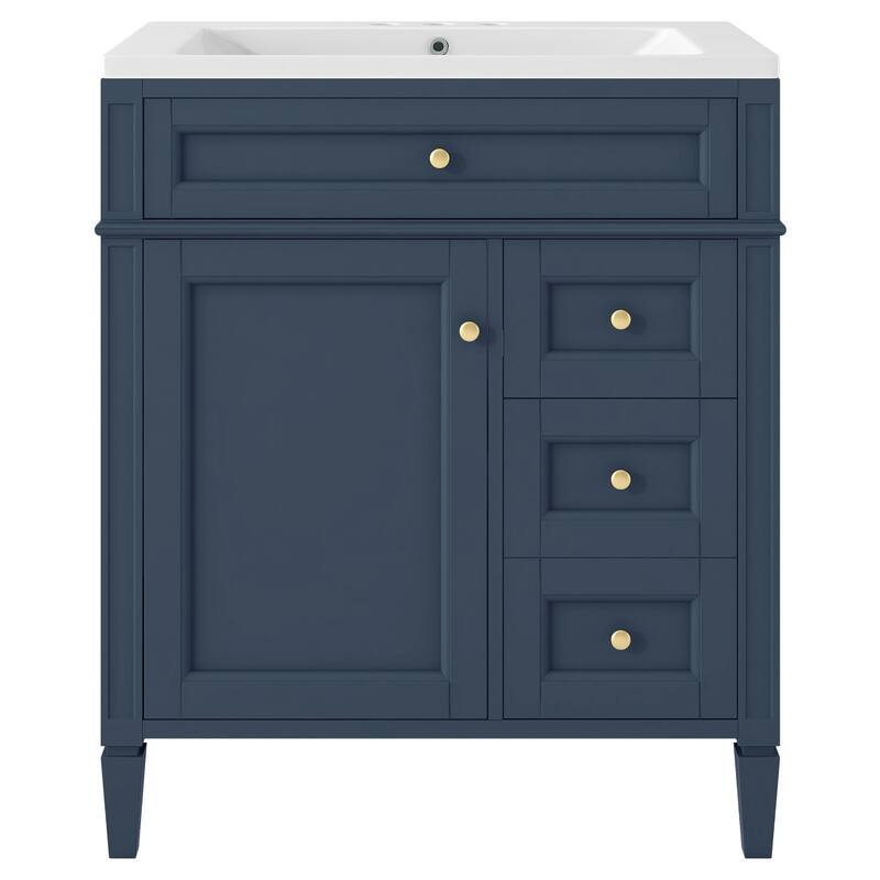 30"Wall Mounted Bathroom Vanity with Resin Sink