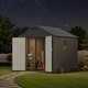 preview thumbnail 71 of 117, Patiowell 8' x 6' / 8' x 8' / 8' x 10 '/ 8' x 12' Plastic Outdoor Shed With Floor for Patio Furniture, Tools (Kick-It Shed)  8' x 8' With Light - Grey