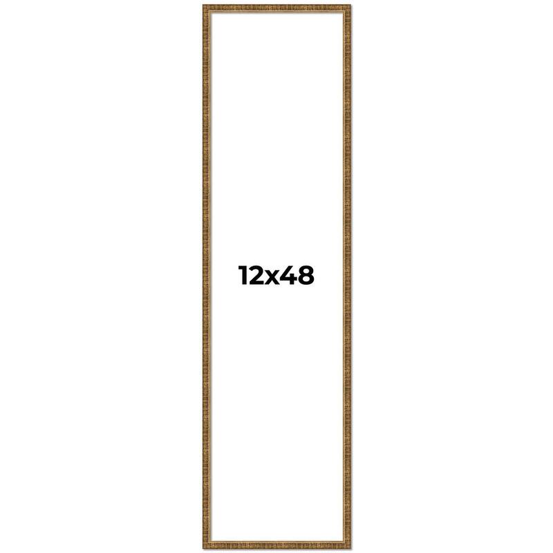 12x48 Frame Gold Solid Wood Picture Frame - Complete Modern Photo