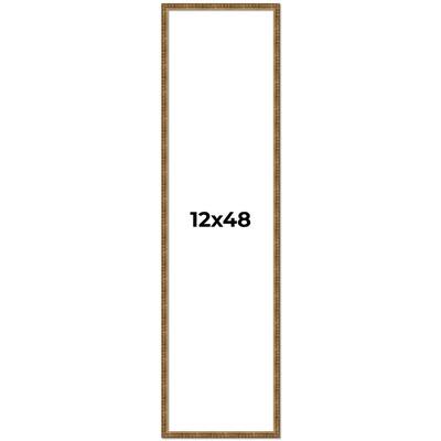 12x48 Frame Gold Solid Wood Picture Frame - Complete Modern Photo