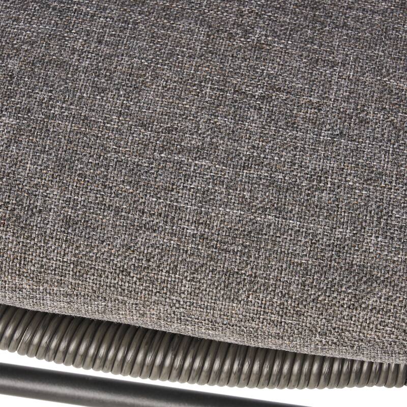 2 Piece Modern Woven Accent Chairs Set with Cushions, Steel Frame