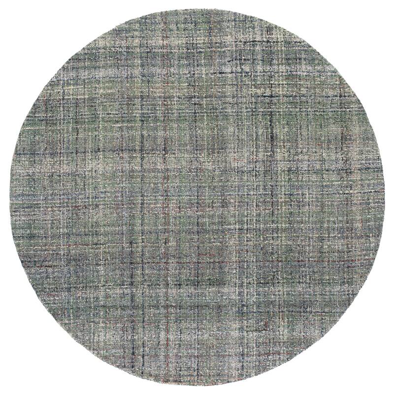 SAFAVIEH Handmade Abstract Cliff Rug - 6' Round - Grey/Black