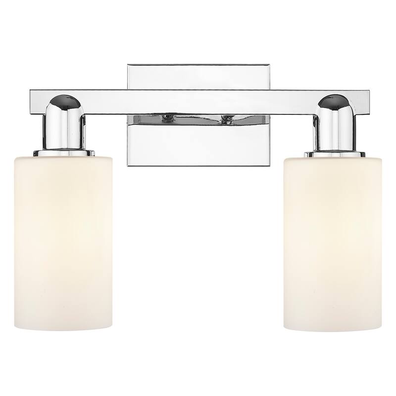 Innovations Lighting Endless Possibilities Arcadia - Clymer - 2 Light 15" Bath Vanity Light - Polished Chrome/Matte White