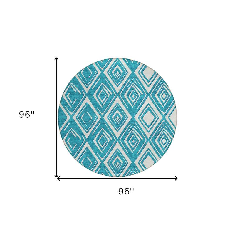 HomeRoots Geometric Transitional Rectangle Outdoor Rug