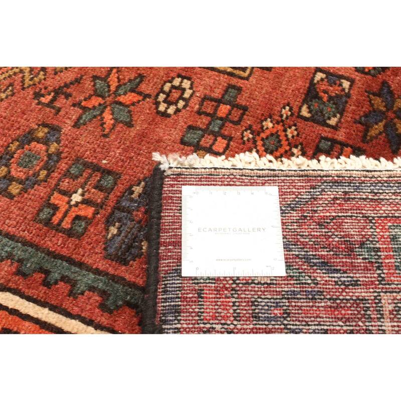 ECARPETGALLERY Hand-knotted Andelz Dark Red Wool Rug - 4'2 x 6'9