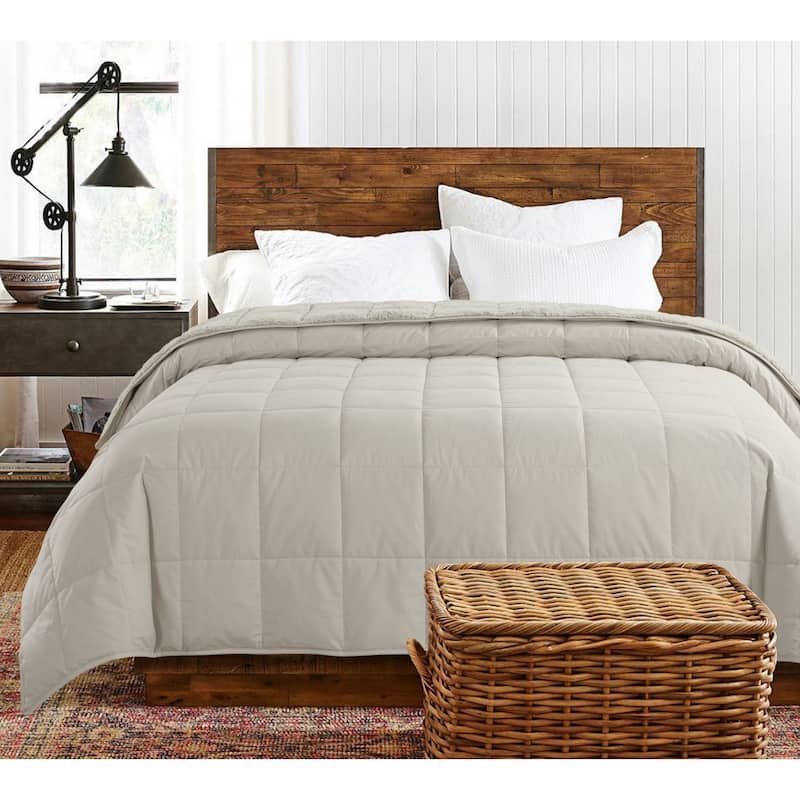 Cozy Down Alternative Reversible Blanket - King - Cream
