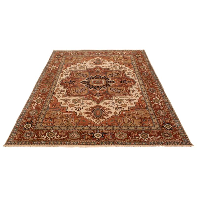 ECARPETGALLERY Hand-knotted Jules Sultane Ivory Wool Rug - 8'10 x 11'9