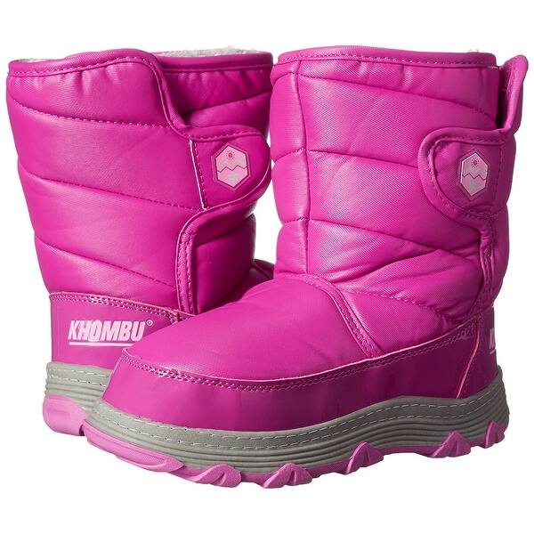 Shop Khombu Girls Magic Ankle Snow Boots Fuchsia Size 8 M Us