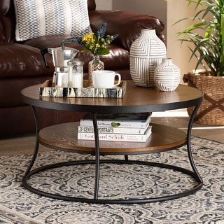 Albany Vintage Rustic Industrial 1-Shelf Coffee Table - Overstock ...