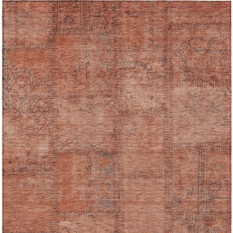 HomeRoots Patchwork Transitional Rectangle Outdoor Rug