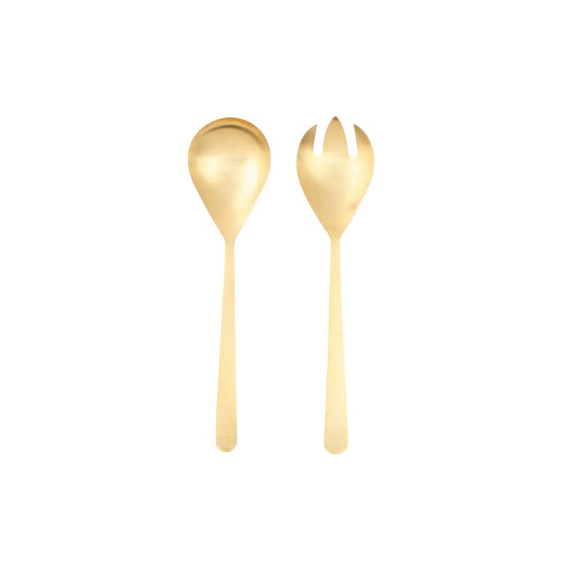 Canvas Home Oslo Collection 2-Piece Salad Server Gift Set - Gold